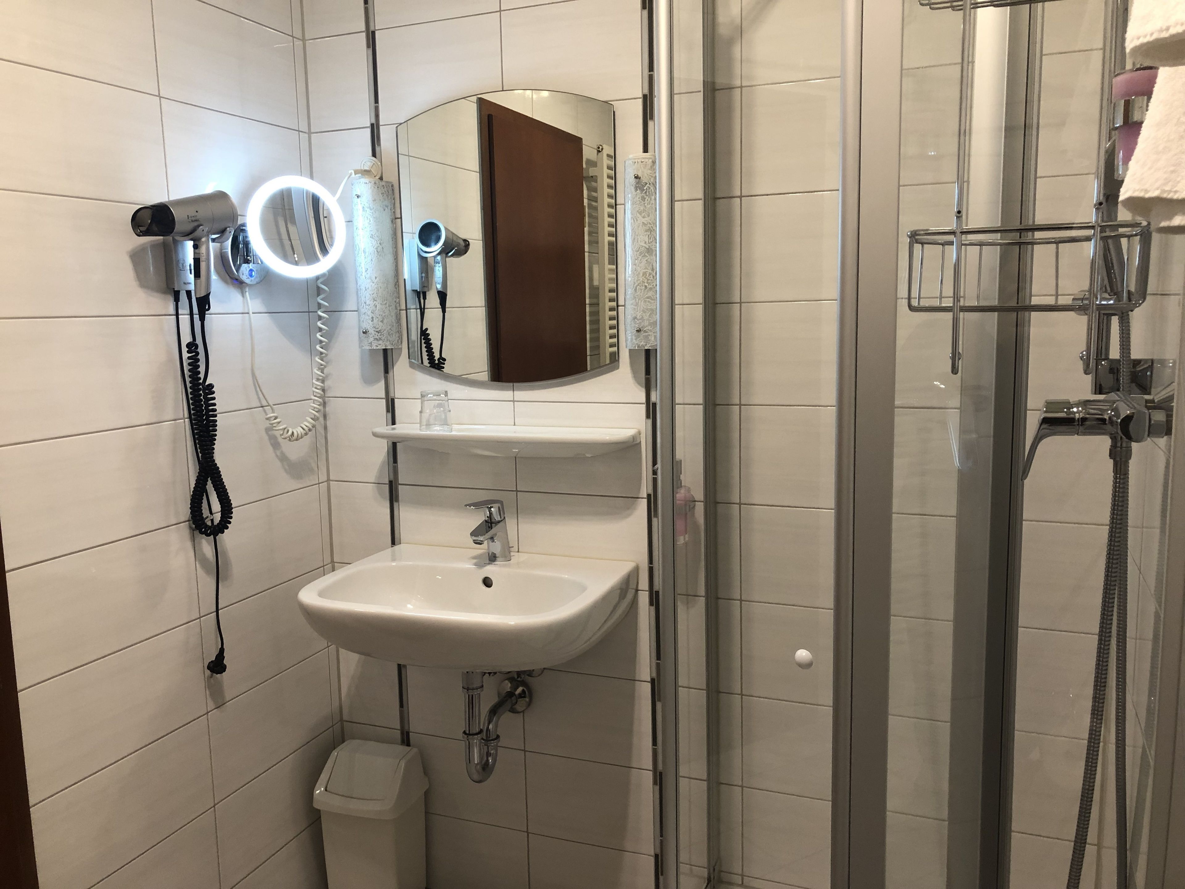 family double room | bathroom | hair dryer, towels