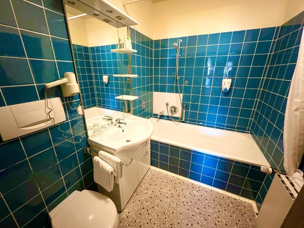 basic room | bathroom | shower, free toiletries, hair dryer, towels