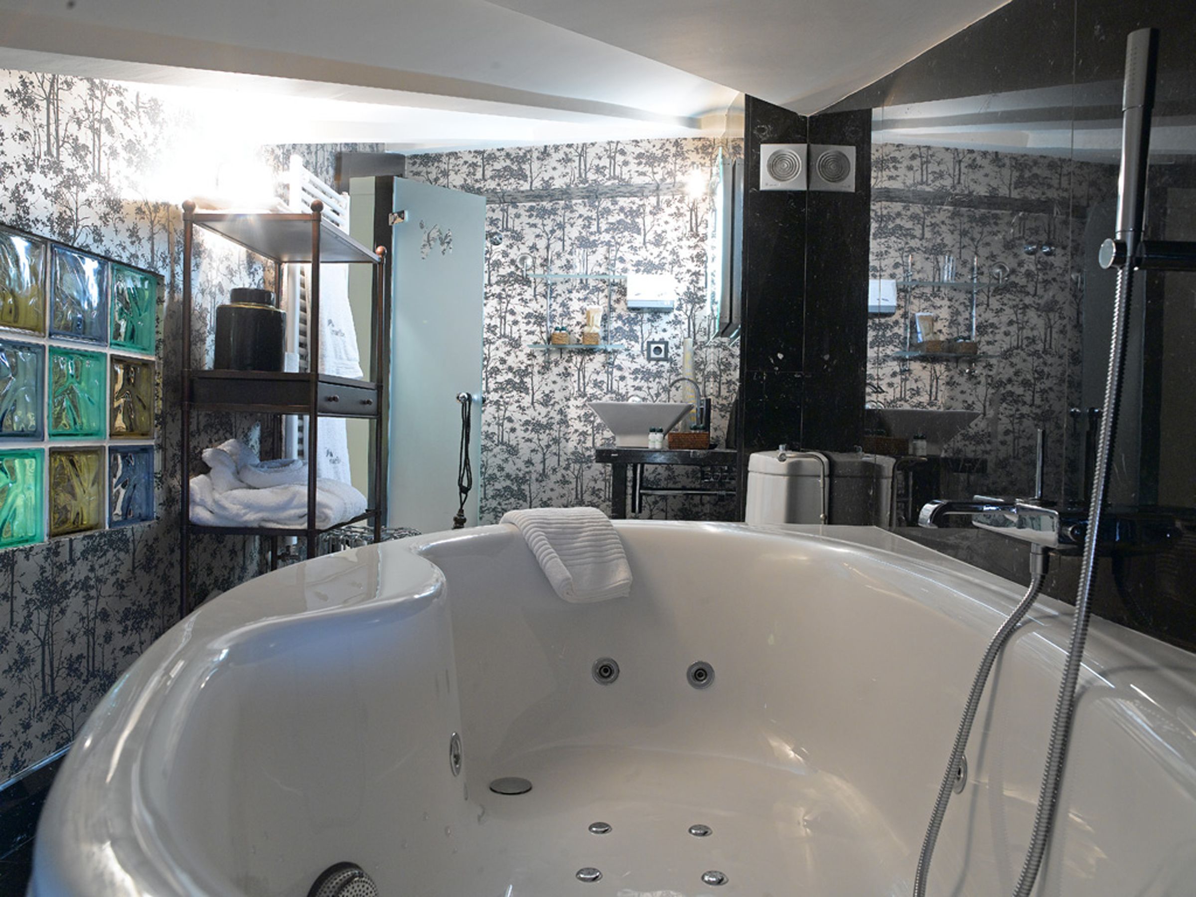 free toiletries, hair dryer, bathrobes, slippers