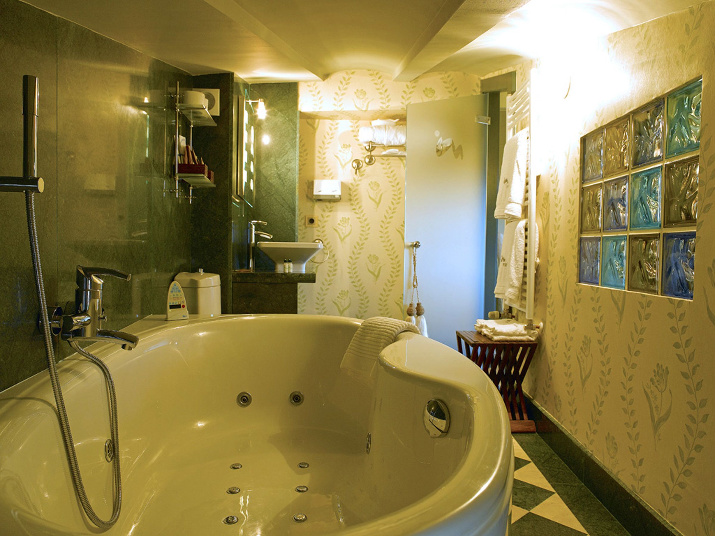 free toiletries, hair dryer, bathrobes, slippers