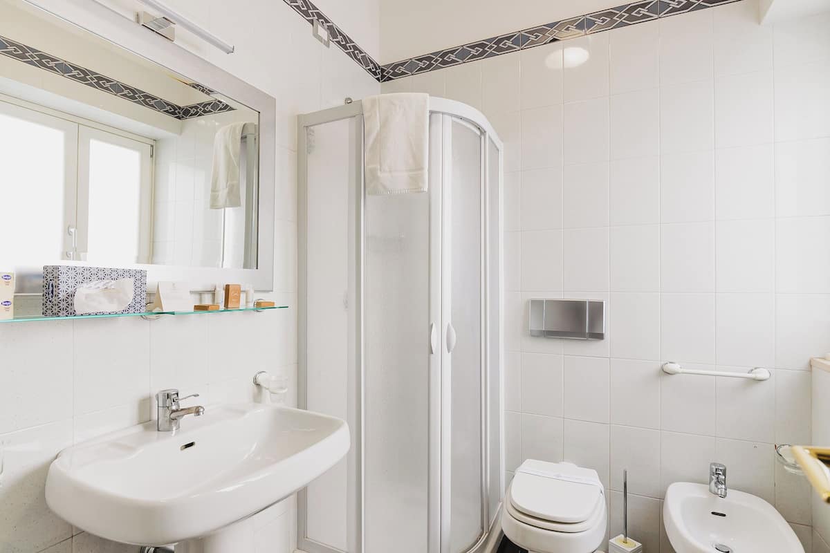 superior double or twin room | bathroom | hair dryer, bidet, towels
