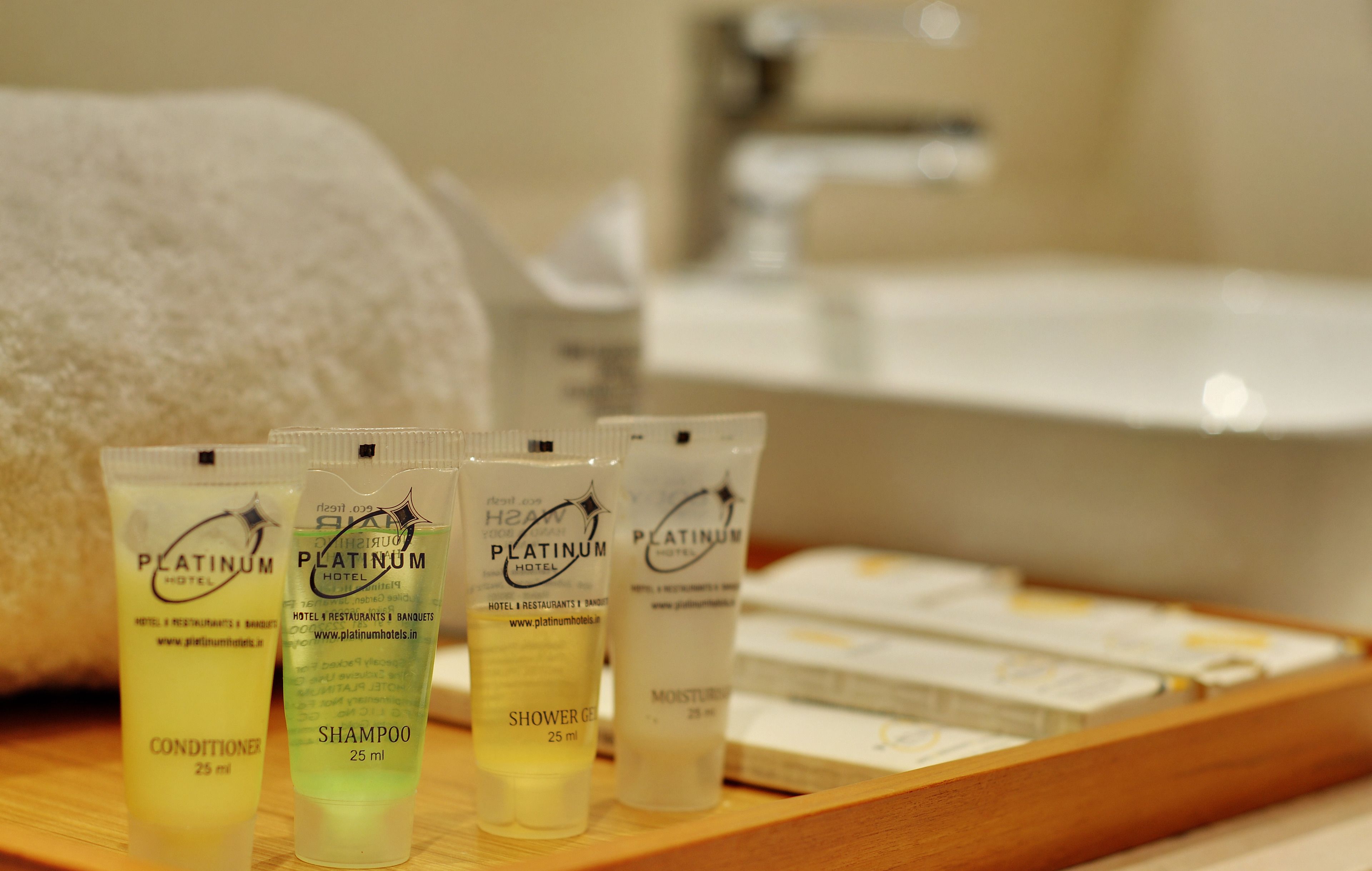 free toiletries, hair dryer, slippers, towels