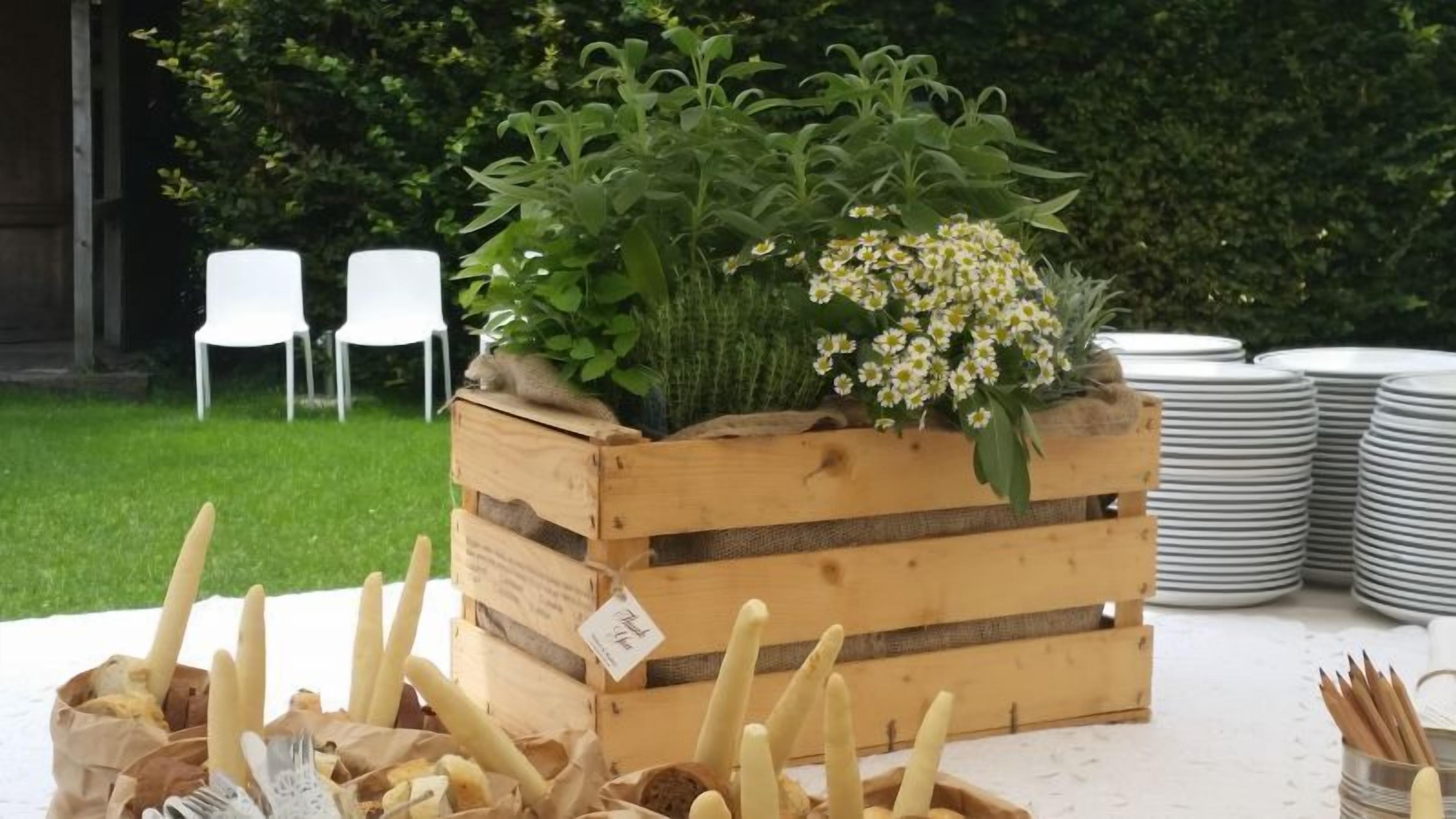 outdoor banquet area