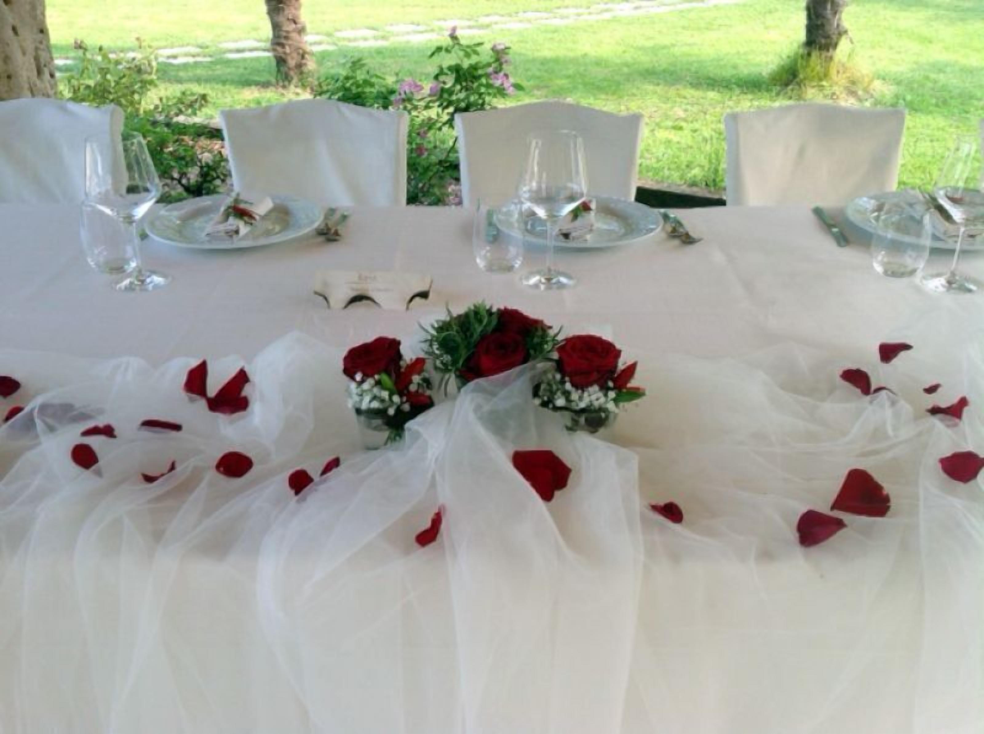 outdoor banquet area