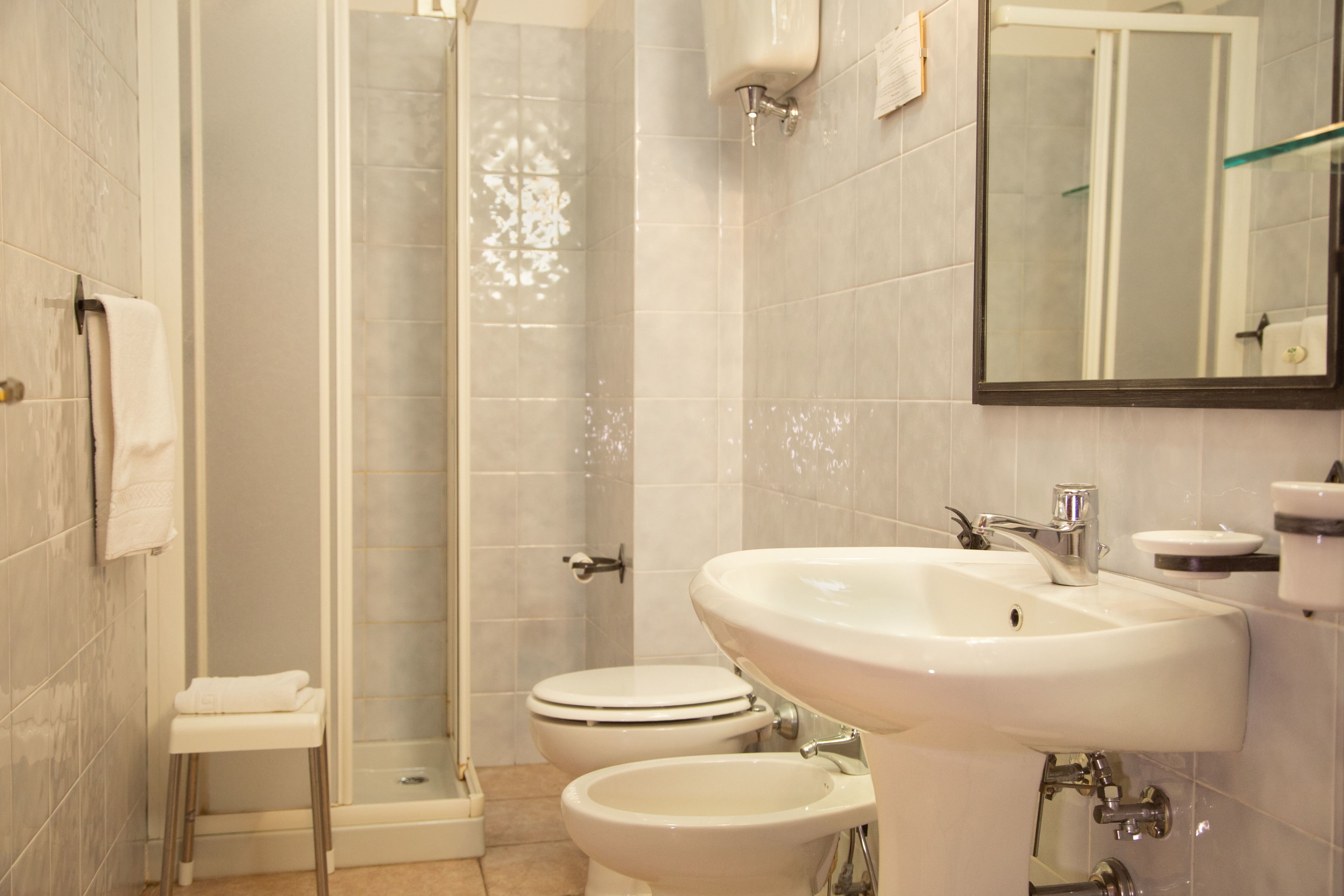 standard double room, 1 double bed, non smoking | bathroom | shower, hair dryer, towels
