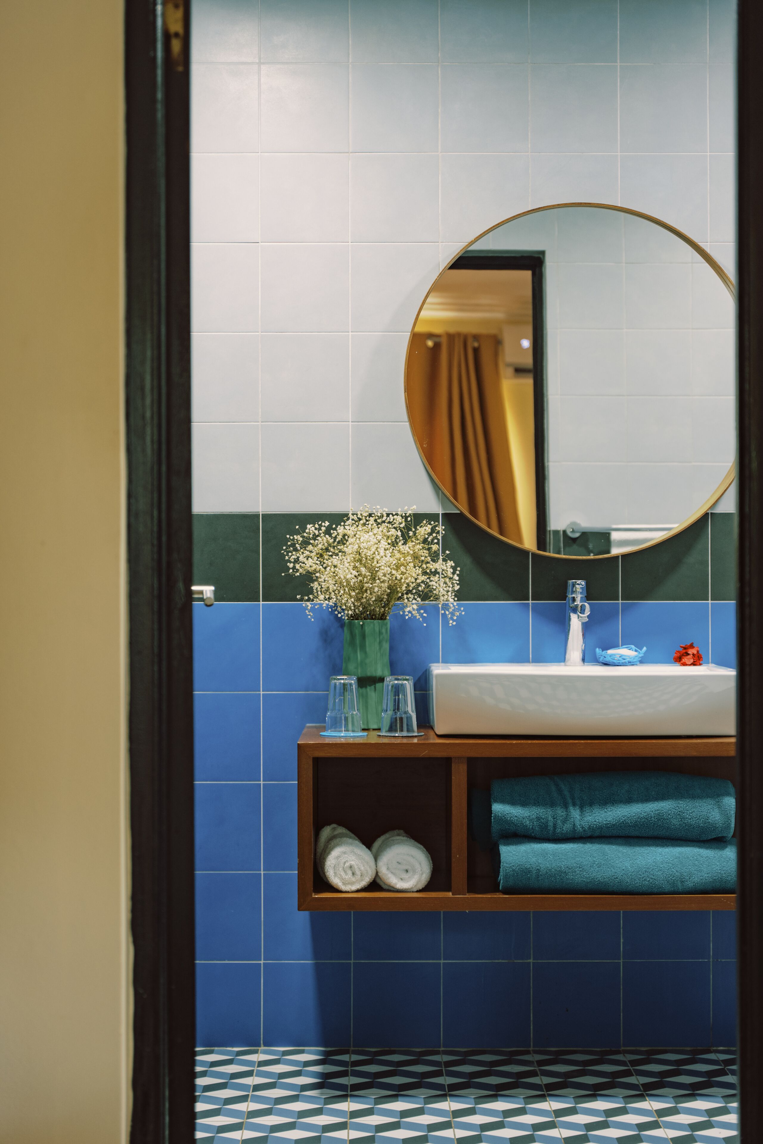 free toiletries, hair dryer, towels