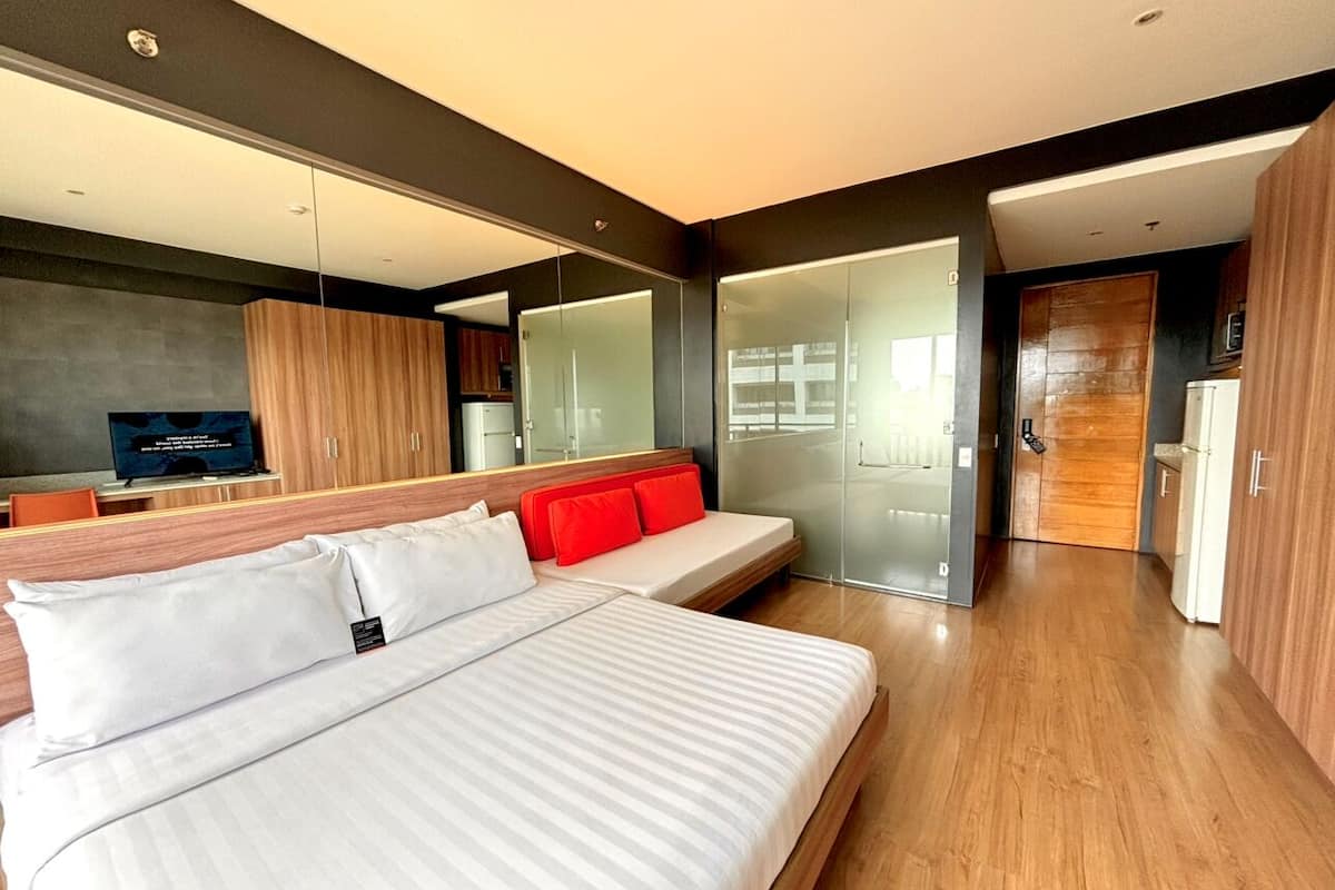 In-room safe, desk, blackout curtains, iron/ironing board
