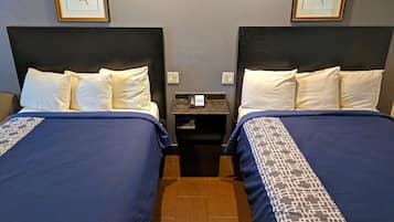 Desk, blackout drapes, iron/ironing board, free WiFi