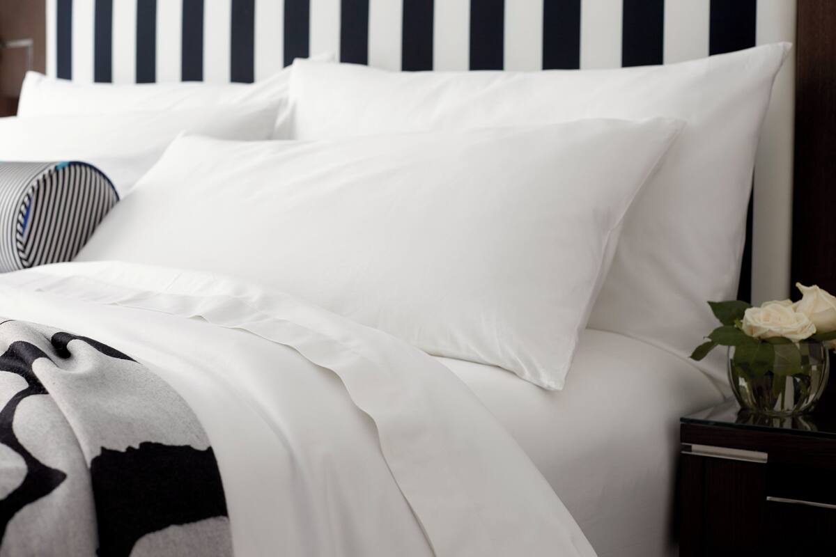 Egyptian cotton sheets, premium bedding, down duvets, pillow-top beds