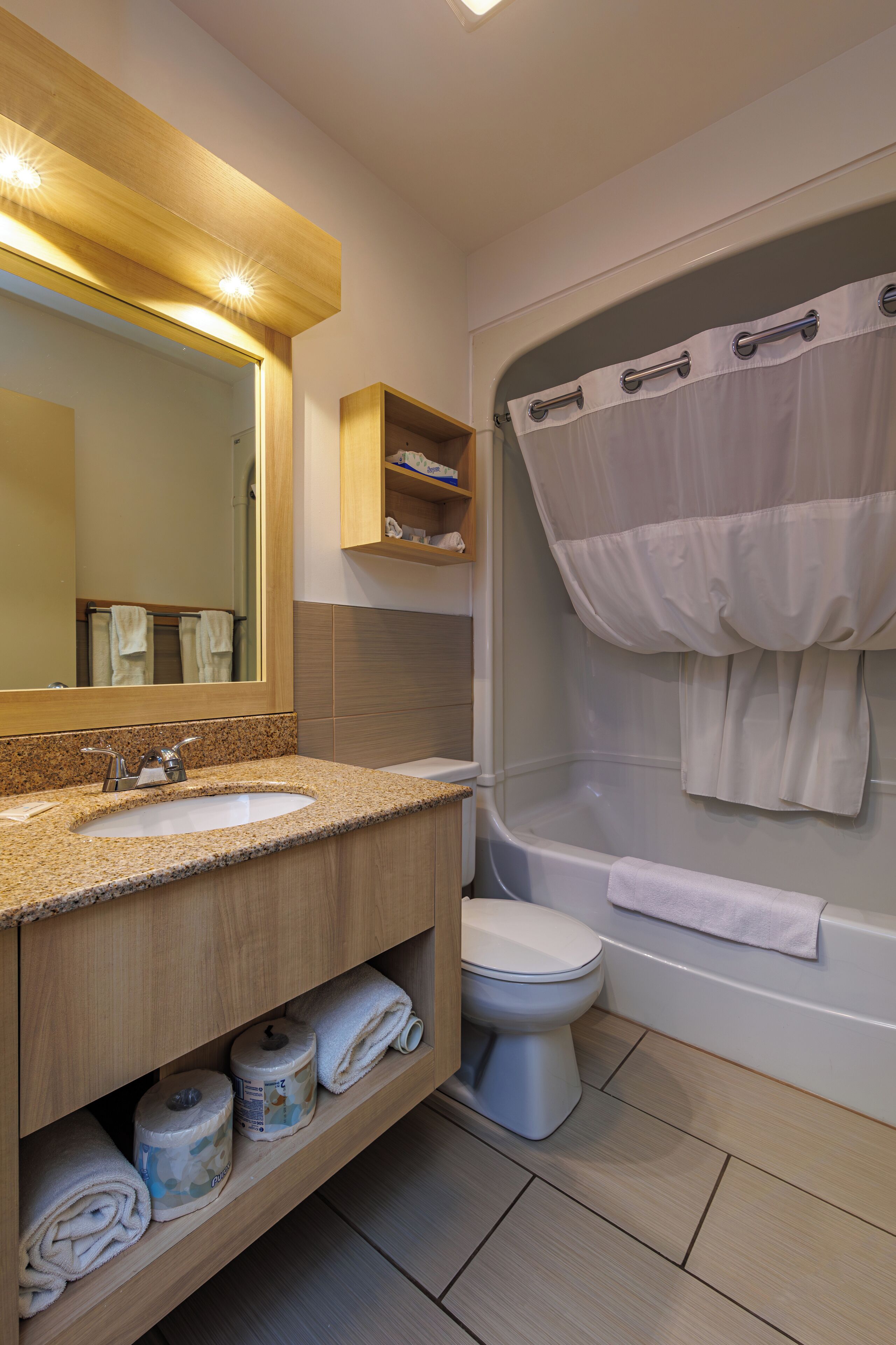 standard room, 2 queen beds, non smoking | bathroom | free toiletries, hair dryer, towels, soap