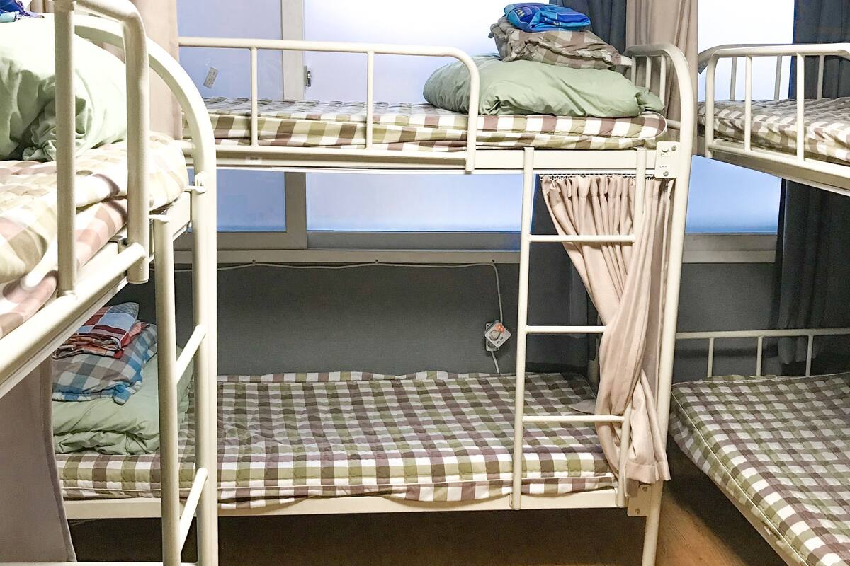 1 Bed in 6-Bed Dormitory (Mixed,Foreigners only) | Escritorio, espacio para trabajar con un portátil, cortinas opacas