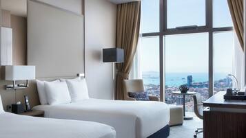 Deluxe Double Room, 2 Single Beds, Sea View | Egyptian cotton sheets, premium bedding, down duvets, pillow-top beds