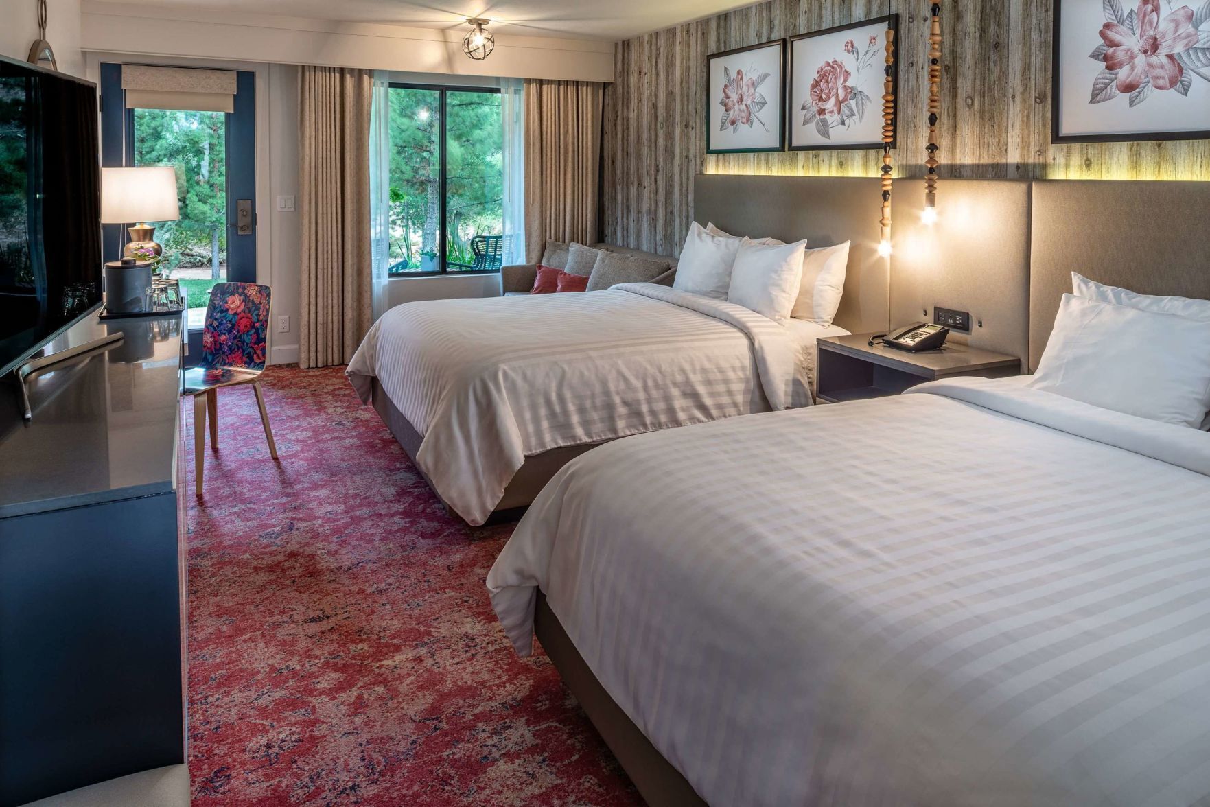 Premium bedding, pillowtop beds, in-room safe, individually decorated