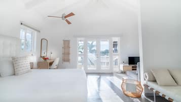 Habitación superior, vistas al mar (Plus) | Sábanas de algodón egipcio y ropa de cama de alta calidad