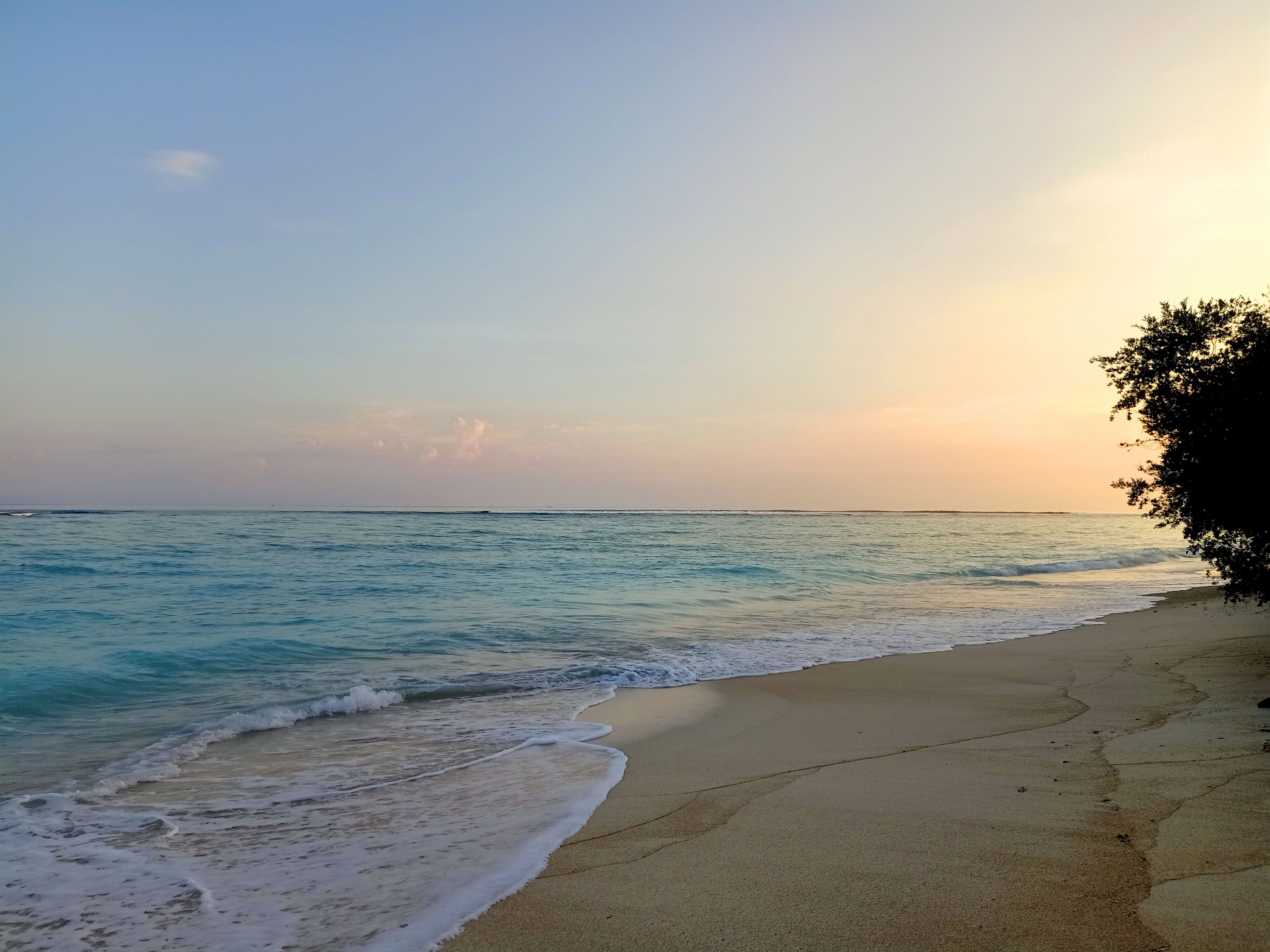 On the beach, sun-loungers, beach towels, beach bar