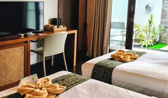 Chambre Standard avec lits jumeaux, 2 lits une place | Literie de qualité supérieure, surmatelas, minibar