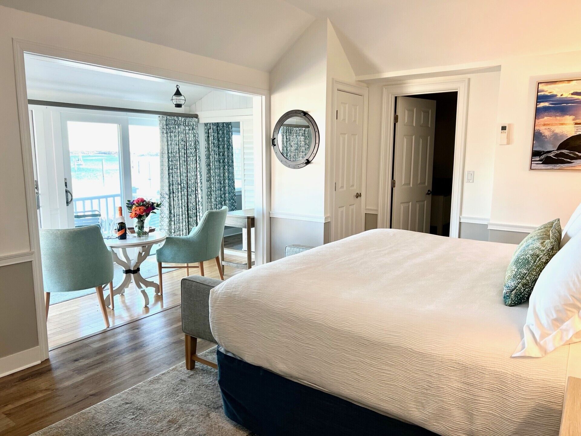 Suite, 1 Bedroom, Harbor View | Hypo-allergenic bedding, laptop workspace, iron/ironing board, free WiFi