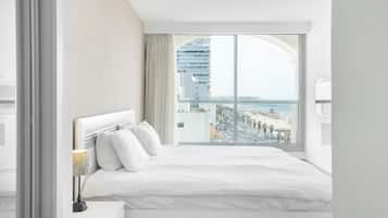 Căn hộ dành cho gia đình, quang cảnh bãi biển | 2 phòng ngủ, màn/rèm cản sáng, bàn ủi/dụng cụ ủi quần áo