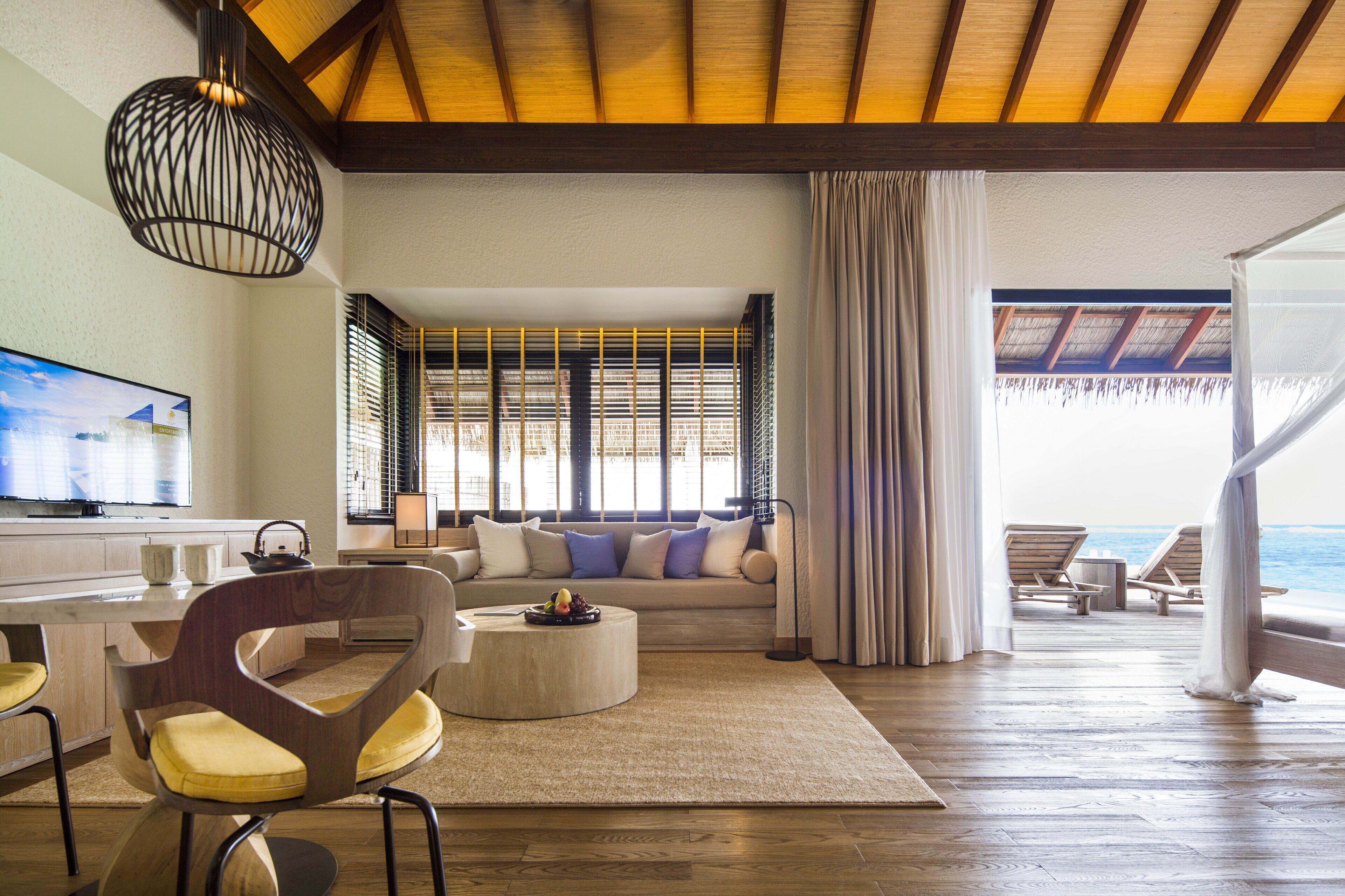 suite (water) | living room | 46-inch flat-screen tv with satellite channels, tv, dvd player