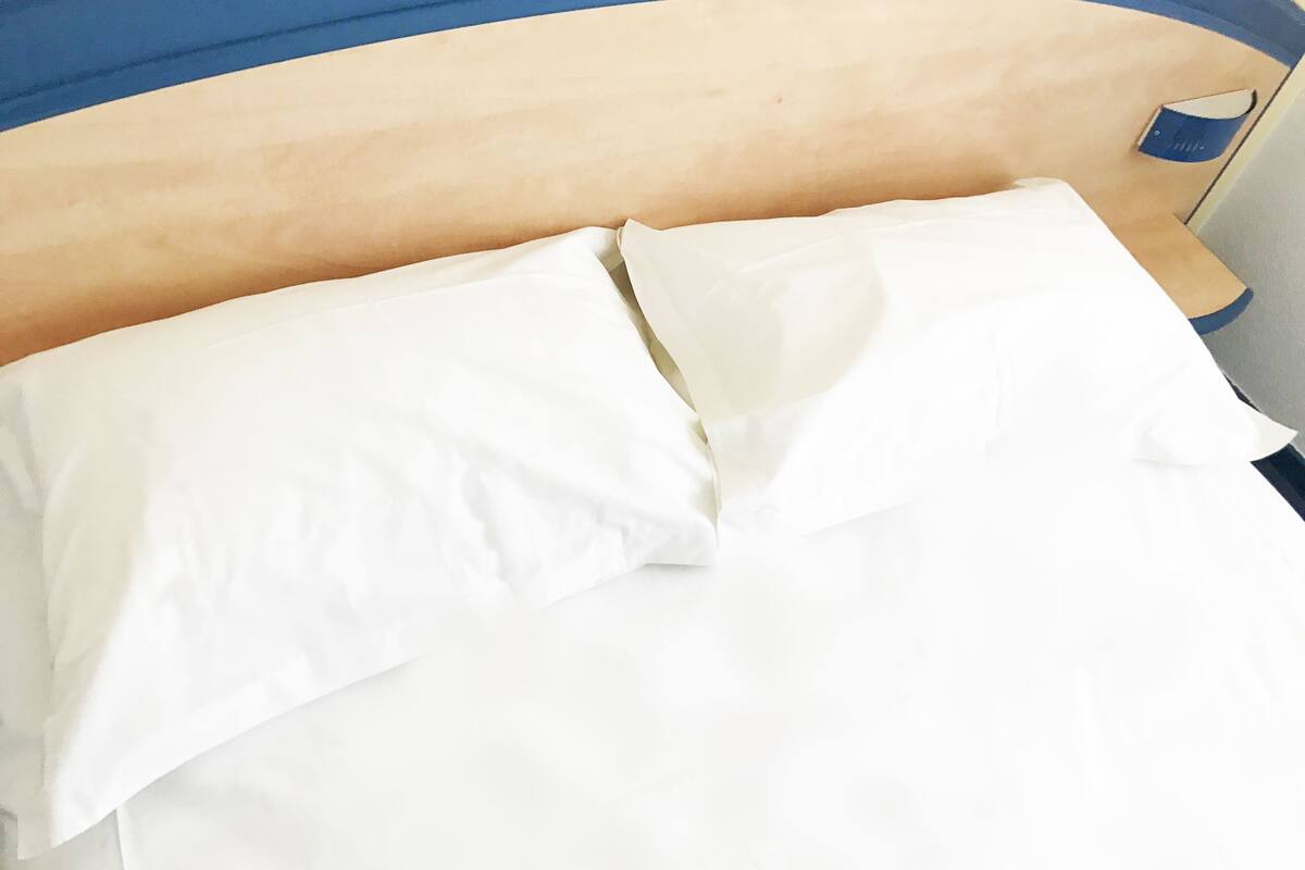 classic triple room | desk, laptop workspace, blackout curtains, soundproofing