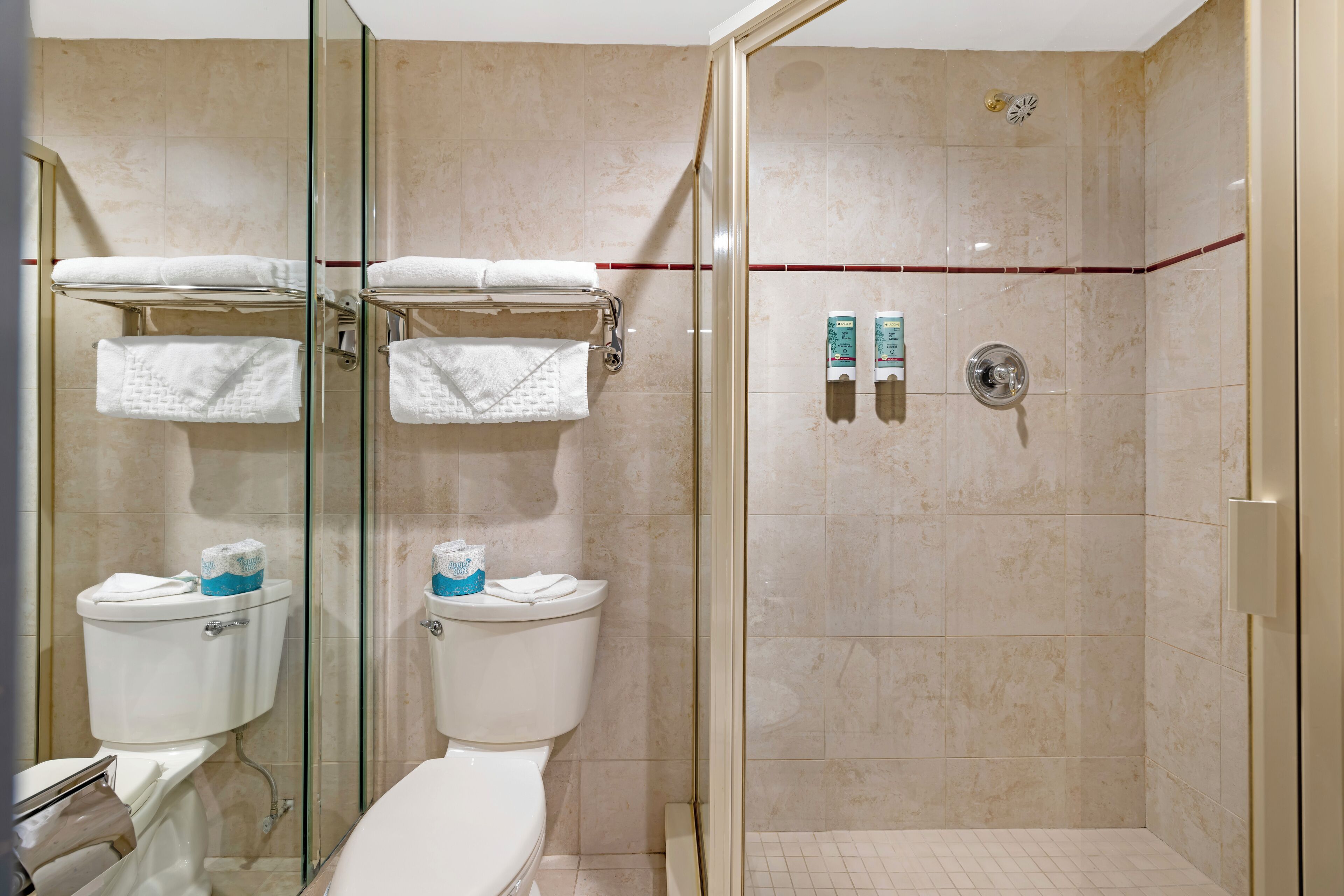 suite, 1 king bed, non smoking, jetted tub | bathroom | shower, free toiletries, hair dryer, towels