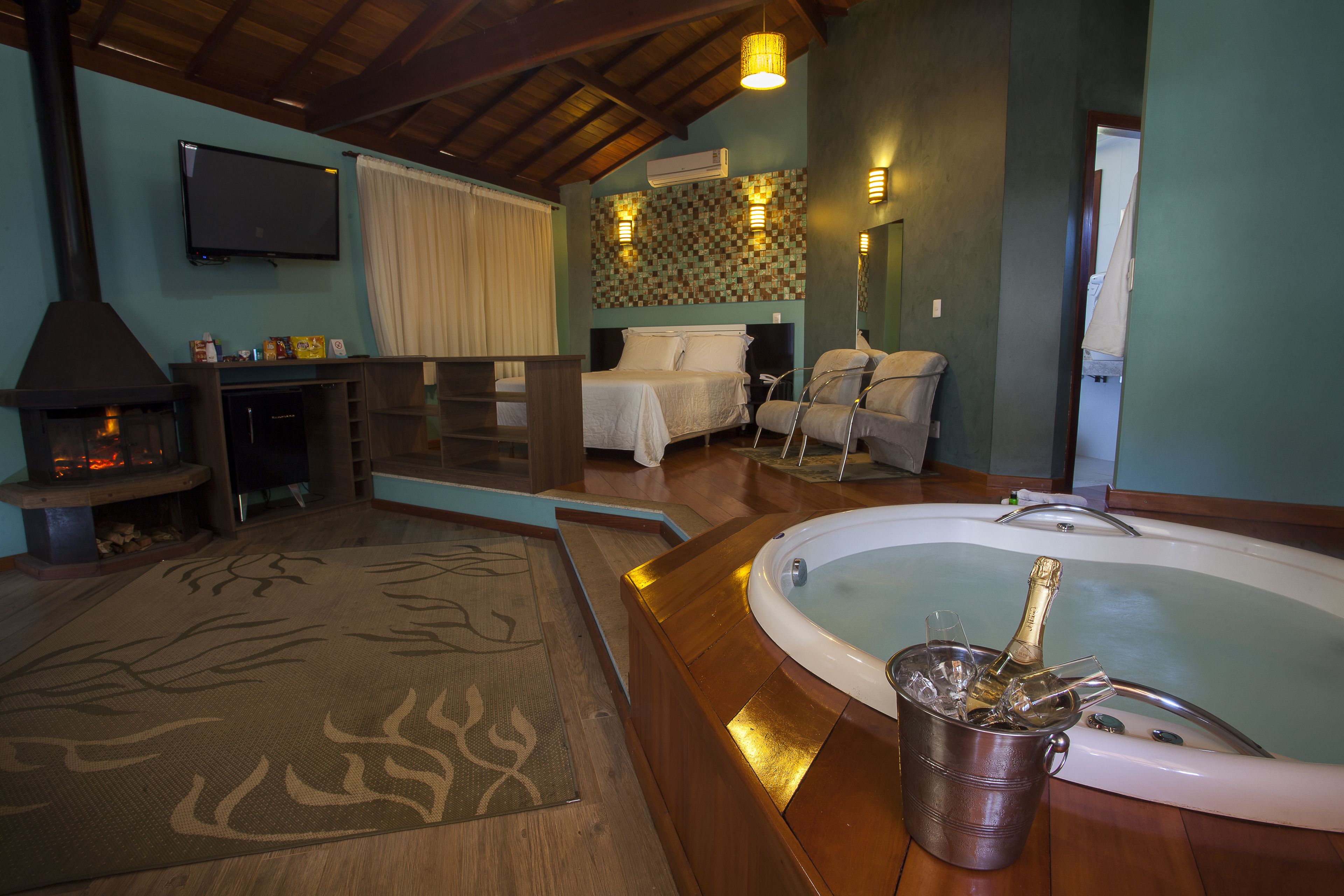 Chale | Roupas de cama premium, frigobar, Wi-Fi de cortesia, roupa de cama