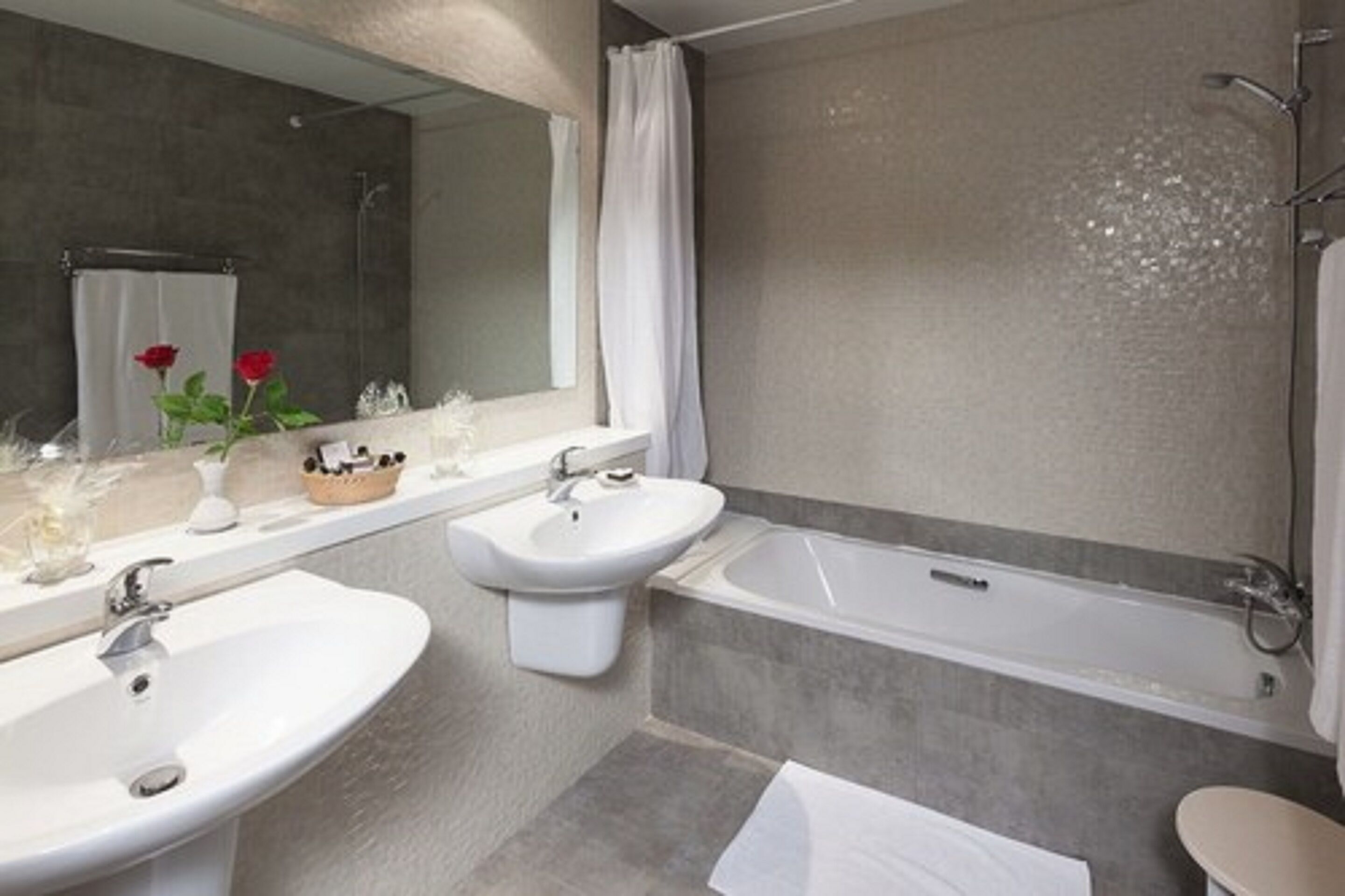 free toiletries, hair dryer, towels