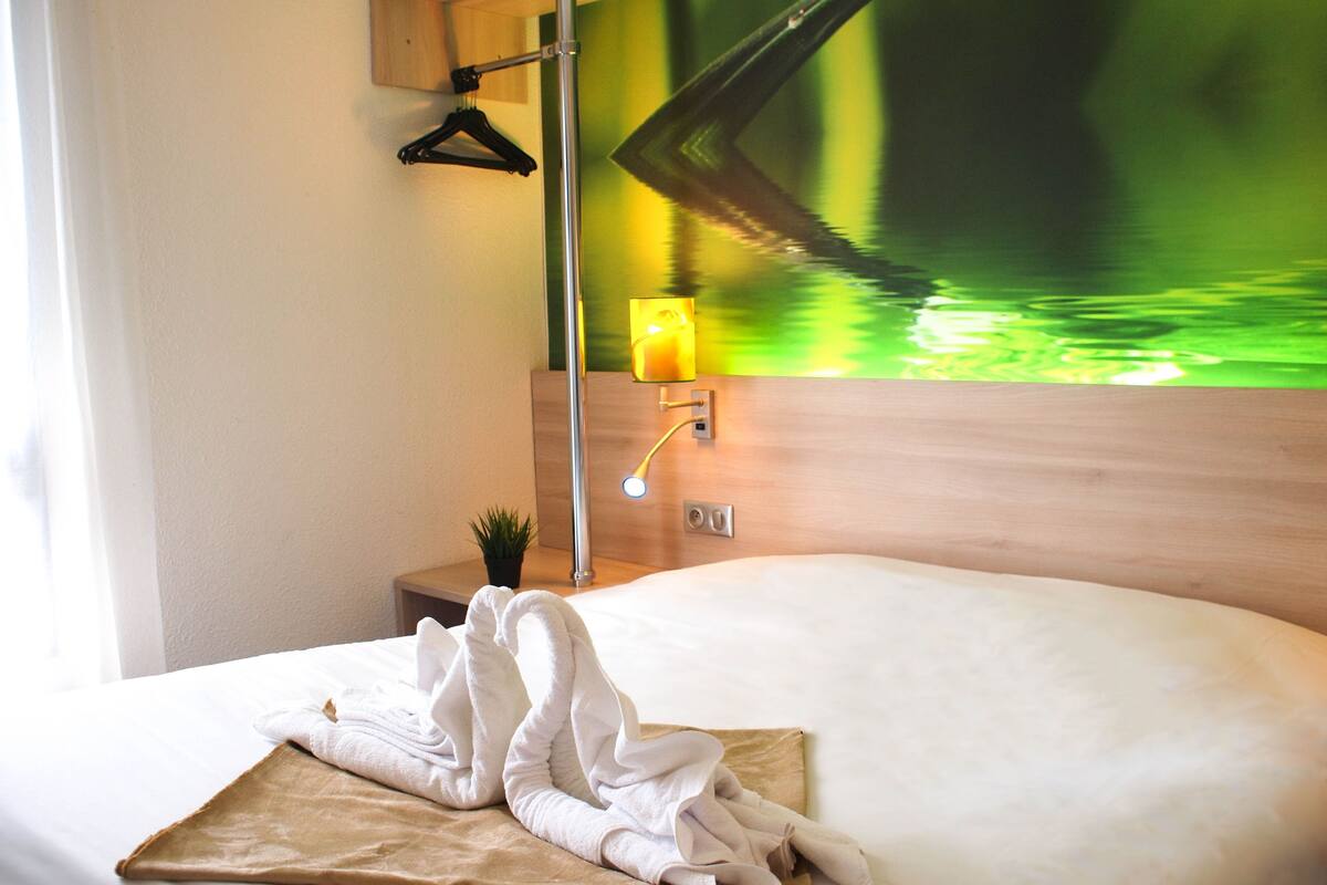 blackout curtains, iron/ironing board, free cots/infant beds, free wifi