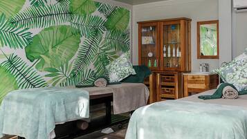 Boblebad, kropsbehandlinger, hot stone-massage, body wrap-behandlinger
