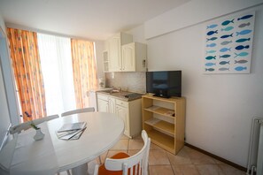 Apartamento familiar, 2 habitaciones | Cocina privada | Frigorífico, cafetera o tetera y hervidor eléctrico