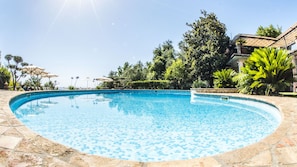Outdoor pool, a rooftop pool, open 8:00 AM to 7:00 PM, sun loungers