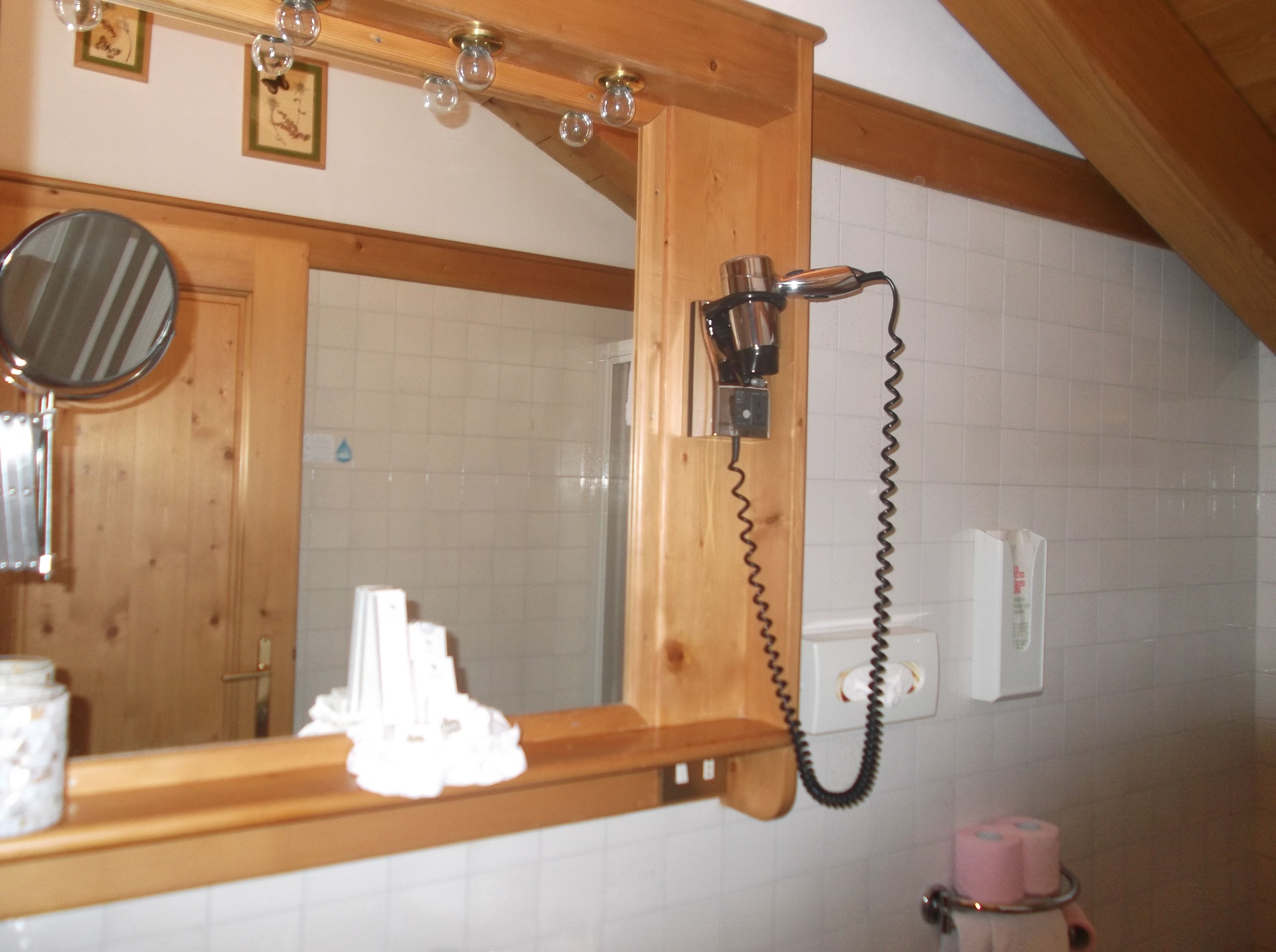 free toiletries, hair dryer, bathrobes, towels