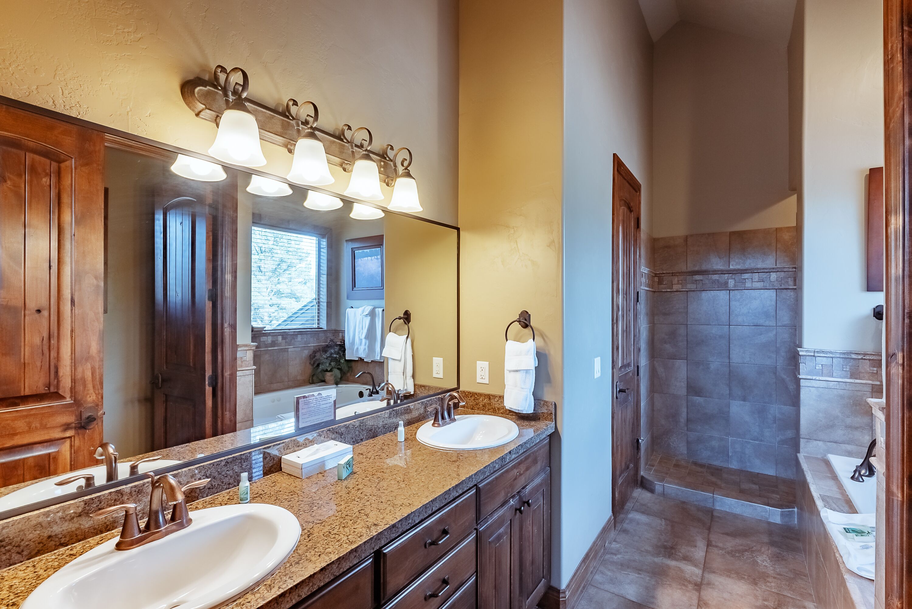 house, multiple beds | bathroom