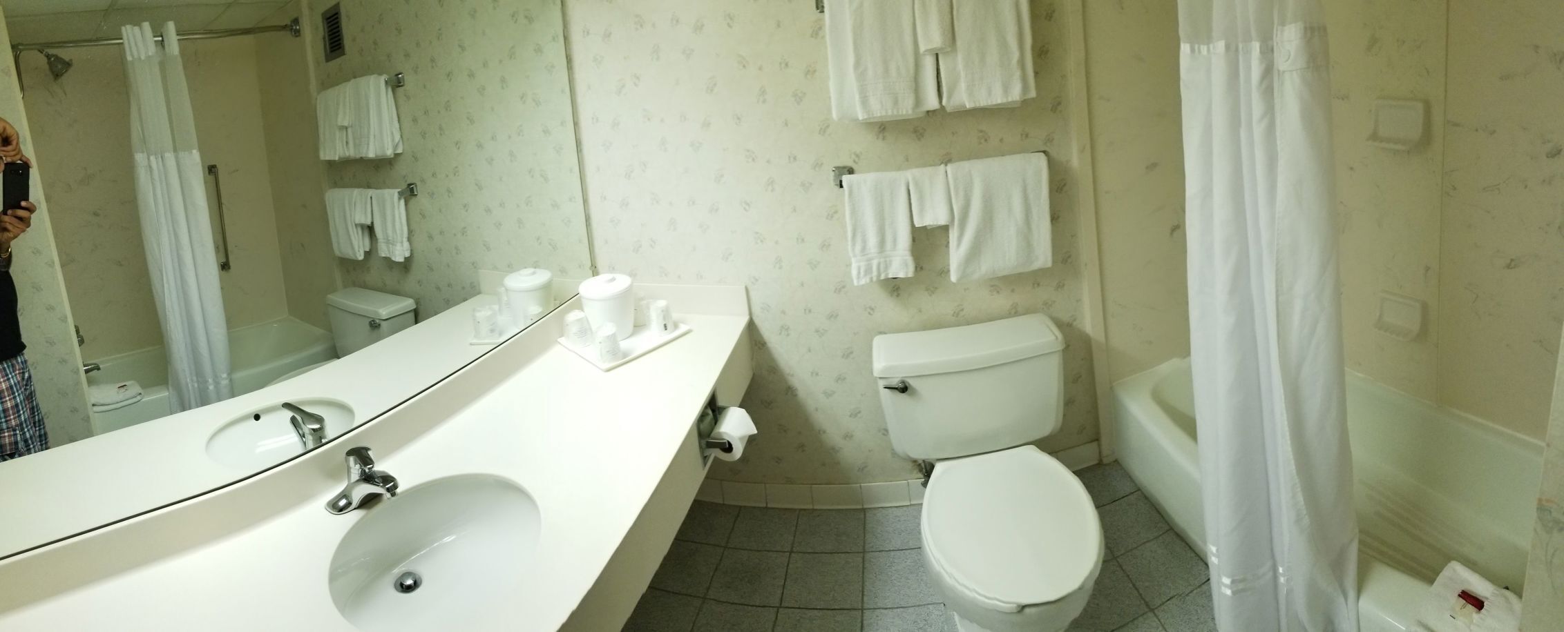Bathroom | Combined shower/tub, free toiletries, hair dryer, towels