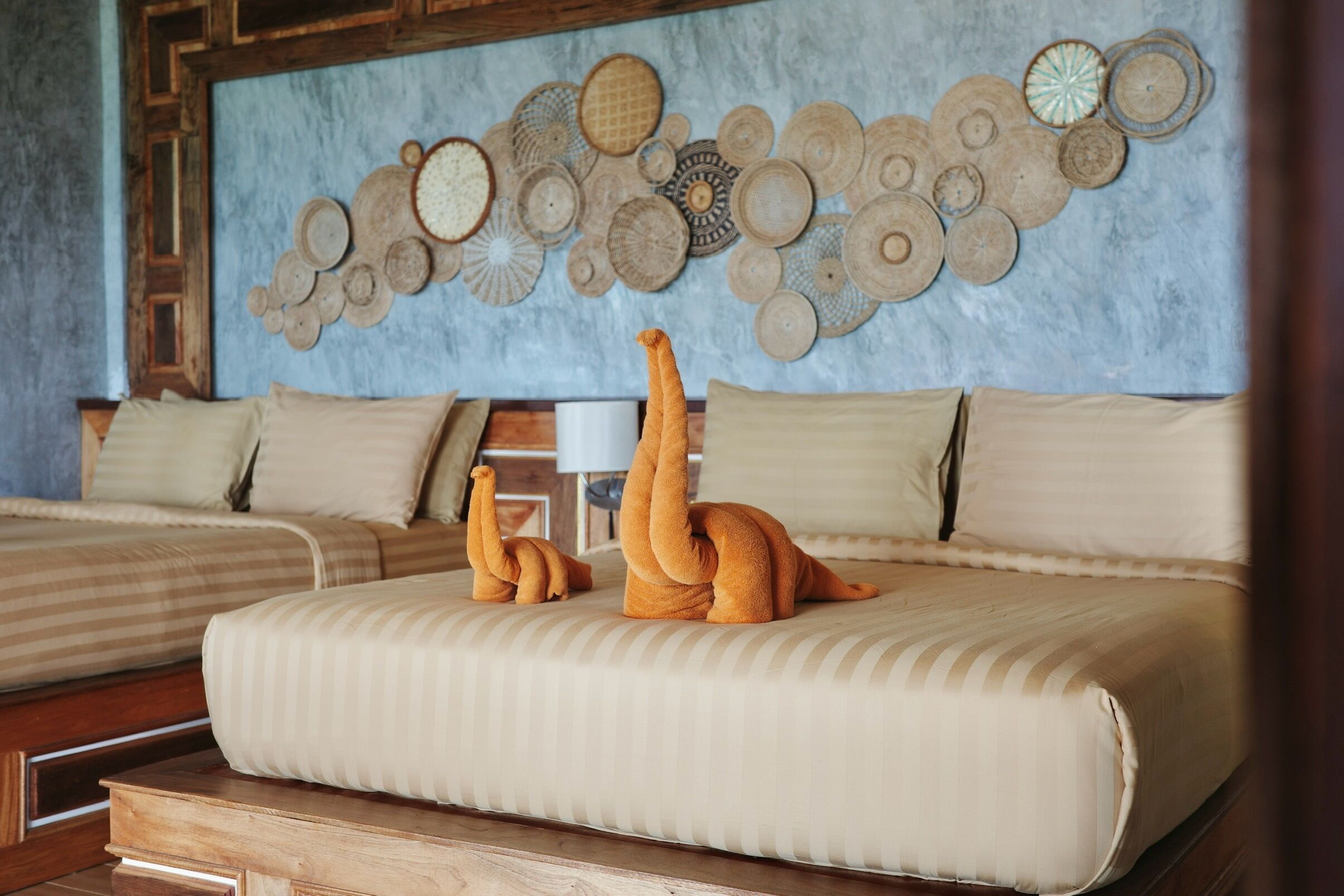 Family Bungalow Seaview - Air Conditioning | 1 室のベッドルーム、客室ごとに異なるインテリア、WiFi (無料)、ベッドシーツ