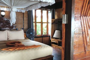 Beach Front Bungalow - Fan Room | 1 ห้องนอน, เปล/เตียงเด็กอ่อน, เตียงเสริม/เปล, Wi-Fi ฟรี