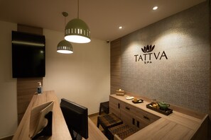 Behandelingskamers voor koppels, een stoombad, lichaamsbehandelingen