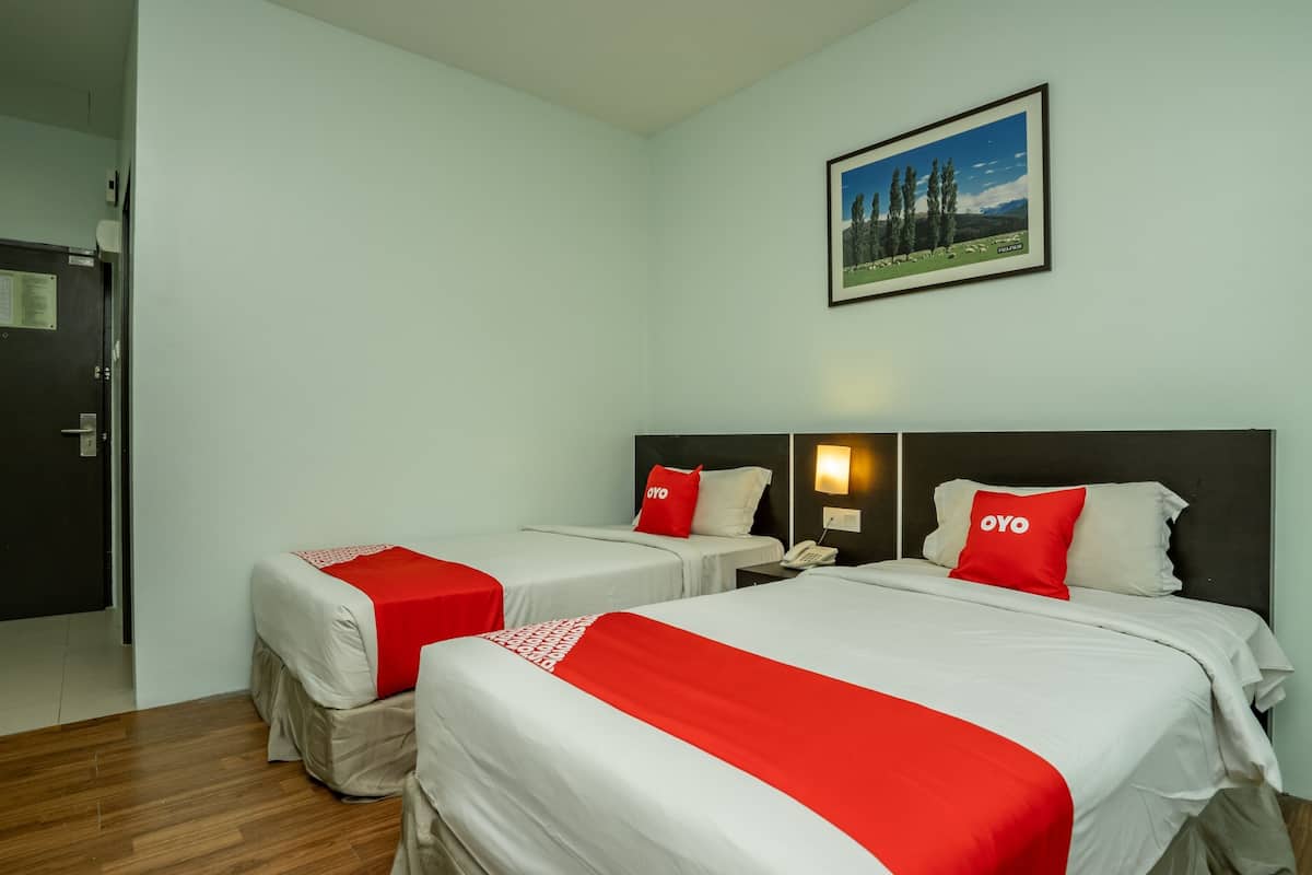 Desk, free WiFi, bed sheets