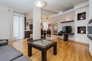 Apartment, 2 Bedrooms (Atlantis 4) | Living area | Flat-screen TV - Hamilton Suites - Atlantis Apartments (Krakow)