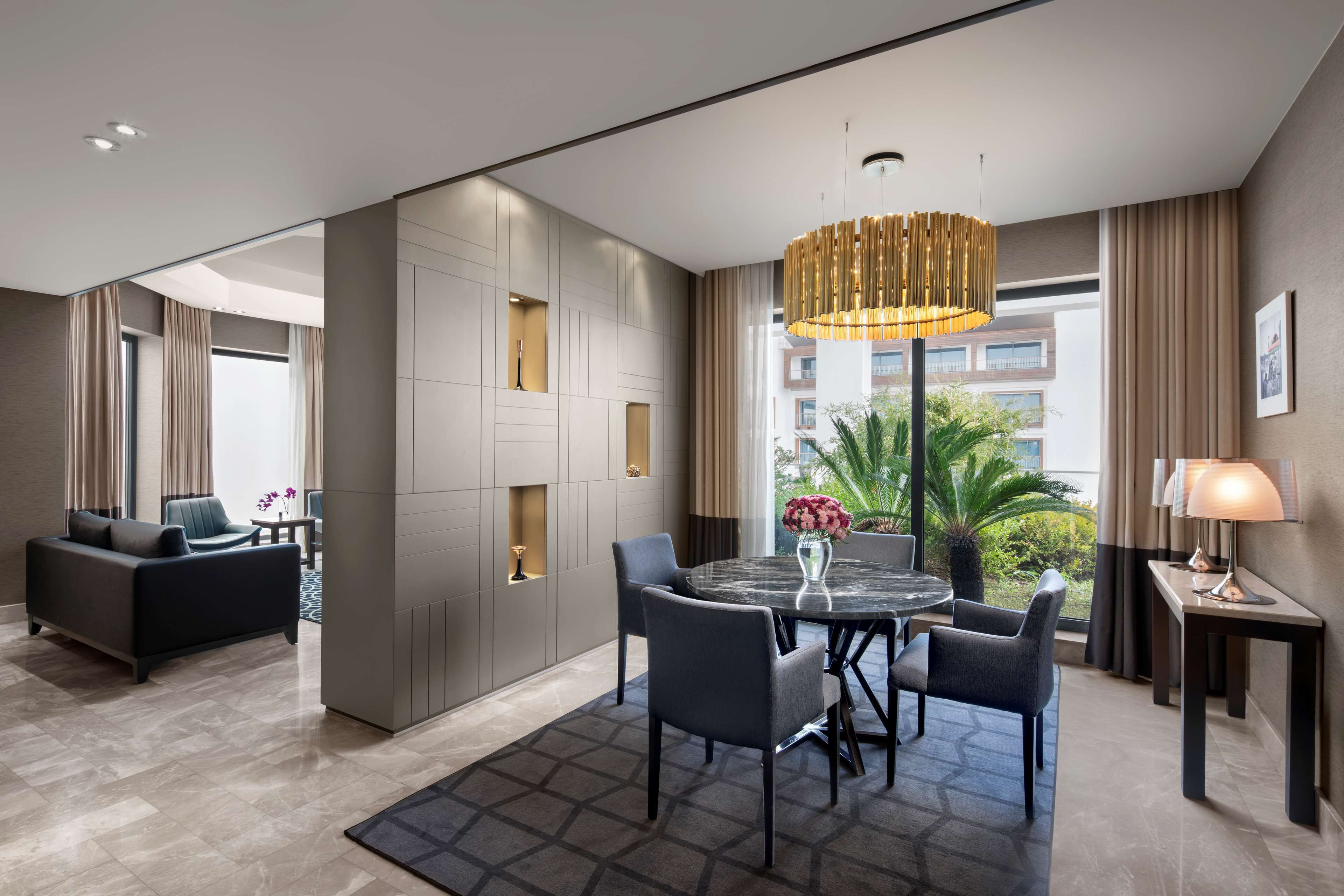 presidential suite, sauna (hammam) | living area | 37-inch lcd tv with satellite channels, tv, pay films