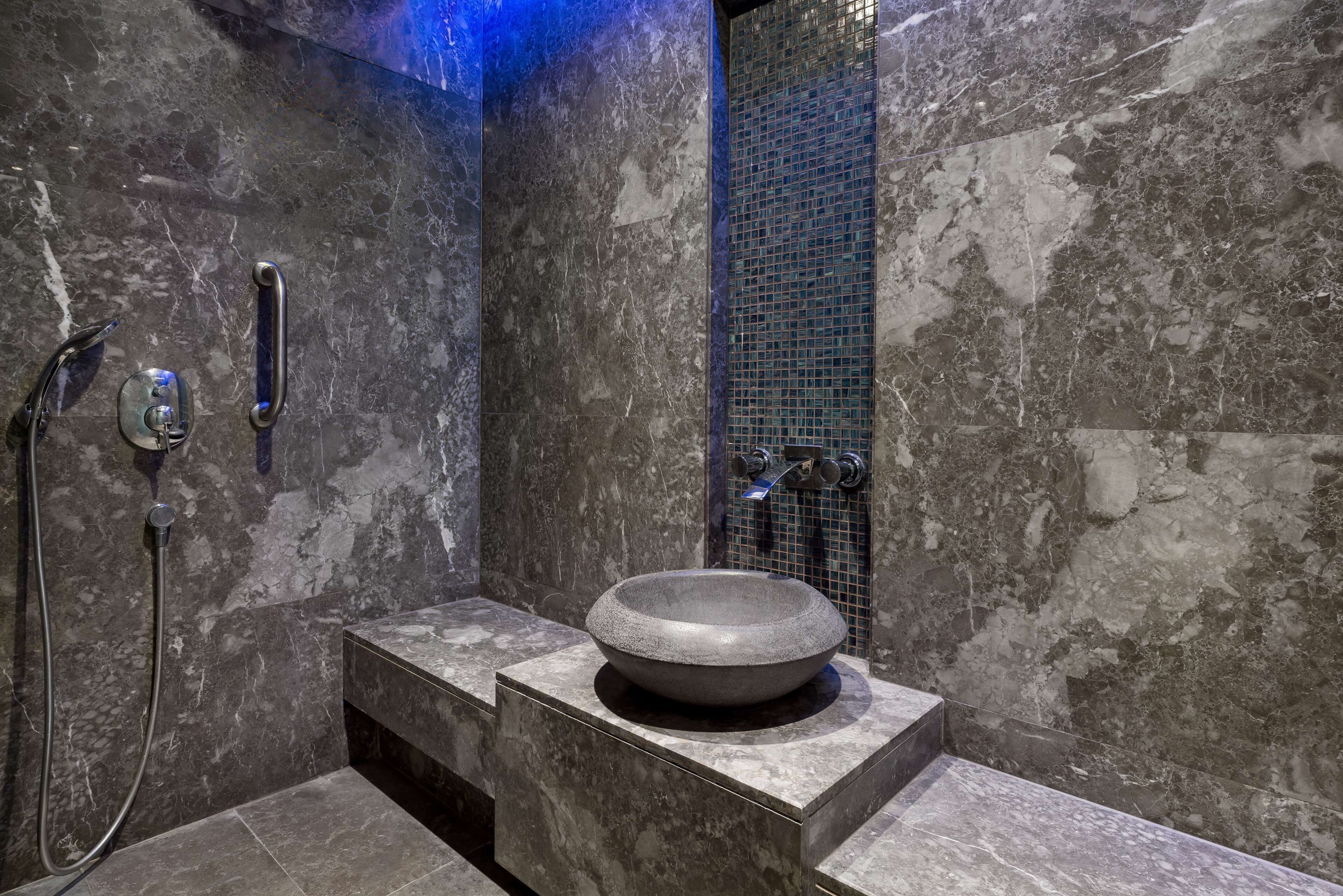 suite, terrace (sauna) | bathroom | shower, rainfall showerhead, eco-friendly toiletries, hair dryer