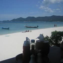 On the beach, beach massages