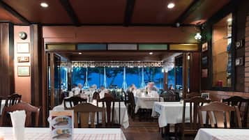 International cuisine, beach views