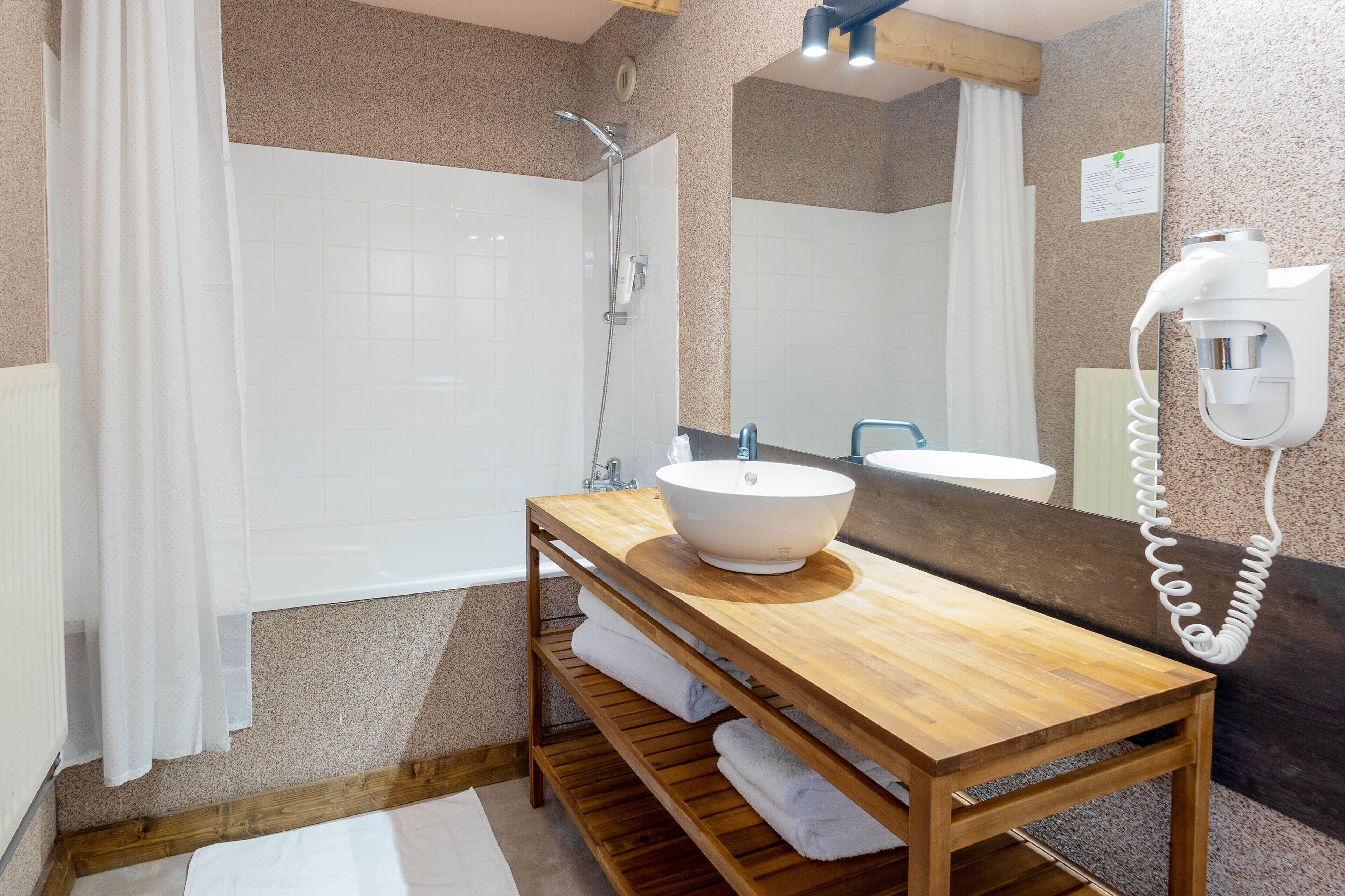 family quadruple room | bathroom | hair dryer, towels