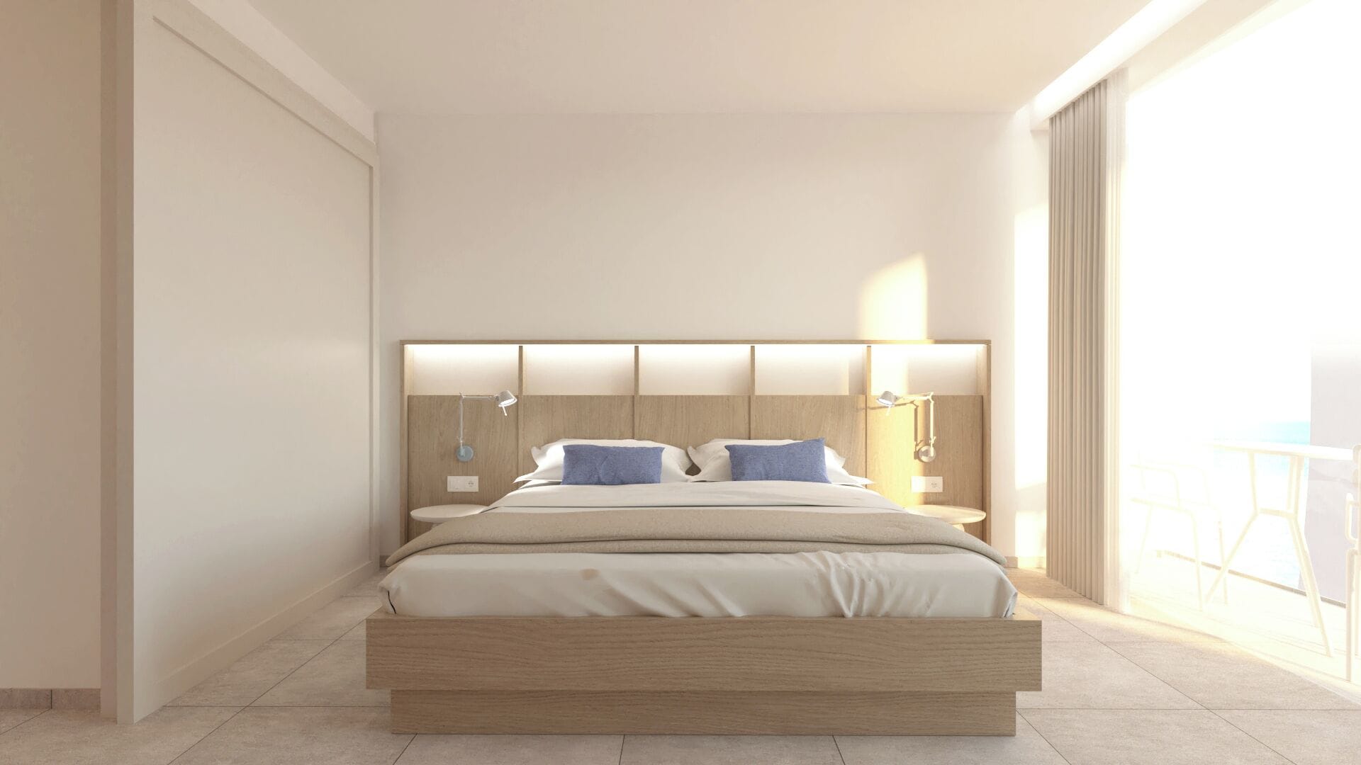 Junior suite, uitzicht op zee | Een minibar, een kluis op de kamer, een bureau, een laptopwerkplek