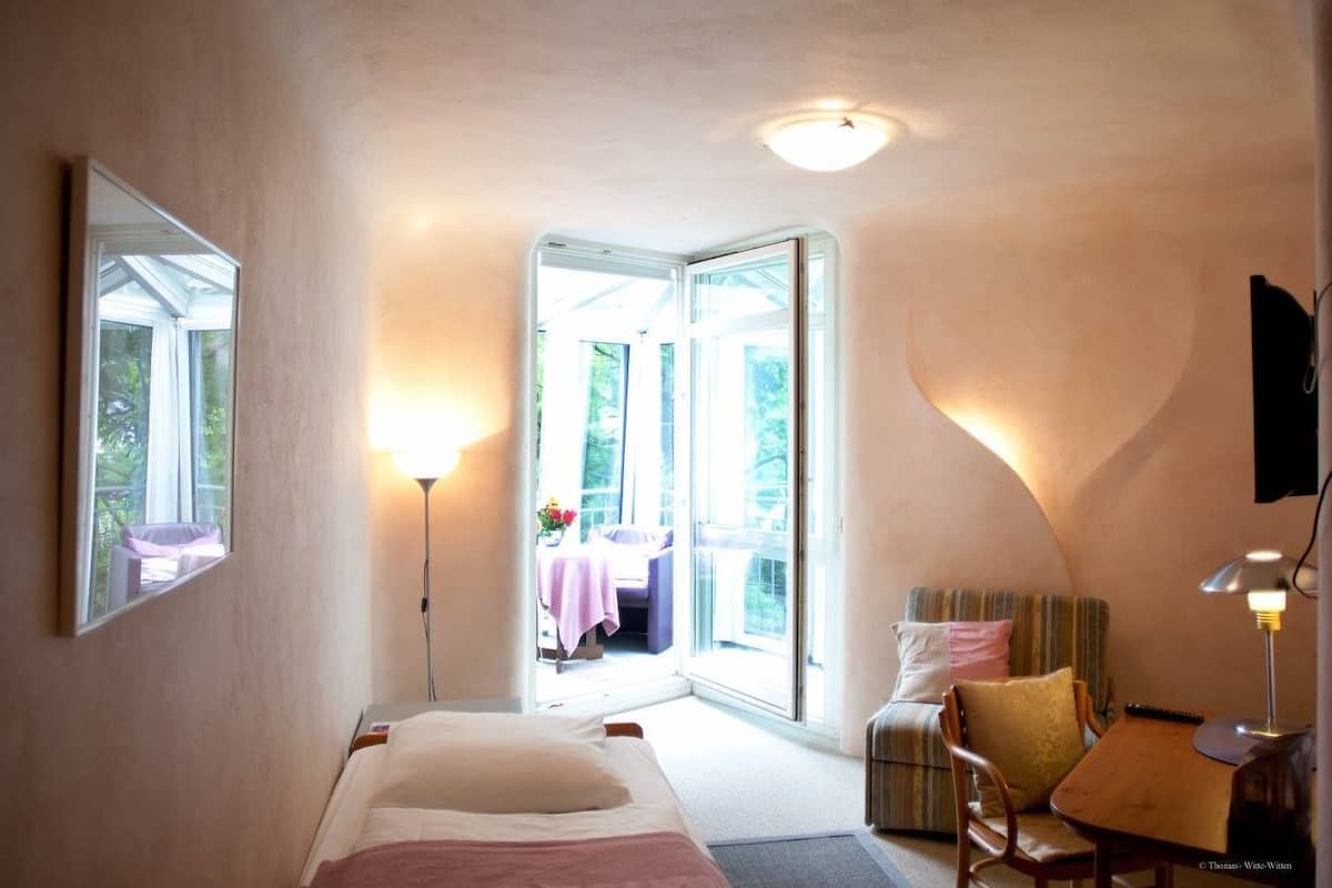 hypo-allergenic bedding, individually decorated, desk, blackout curtains