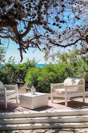 Private beach, sun-loungers, beach umbrellas, beach bar