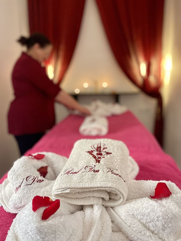 Steam room, Turkish bath/hammam, body treatments, body wraps