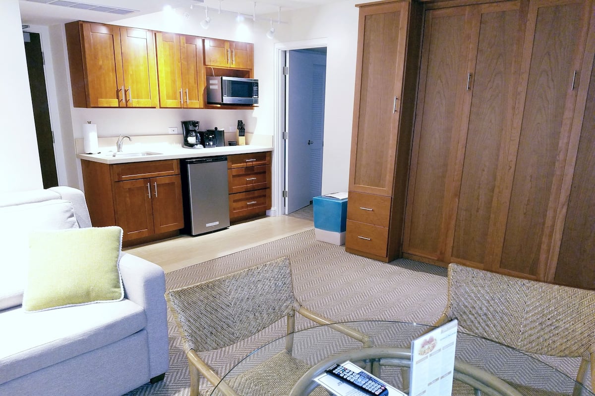 Habitación Deluxe, 1 habitación | Área de sala de estar | Televisión LCD de 43 pulgadas con canales por cable y televisión