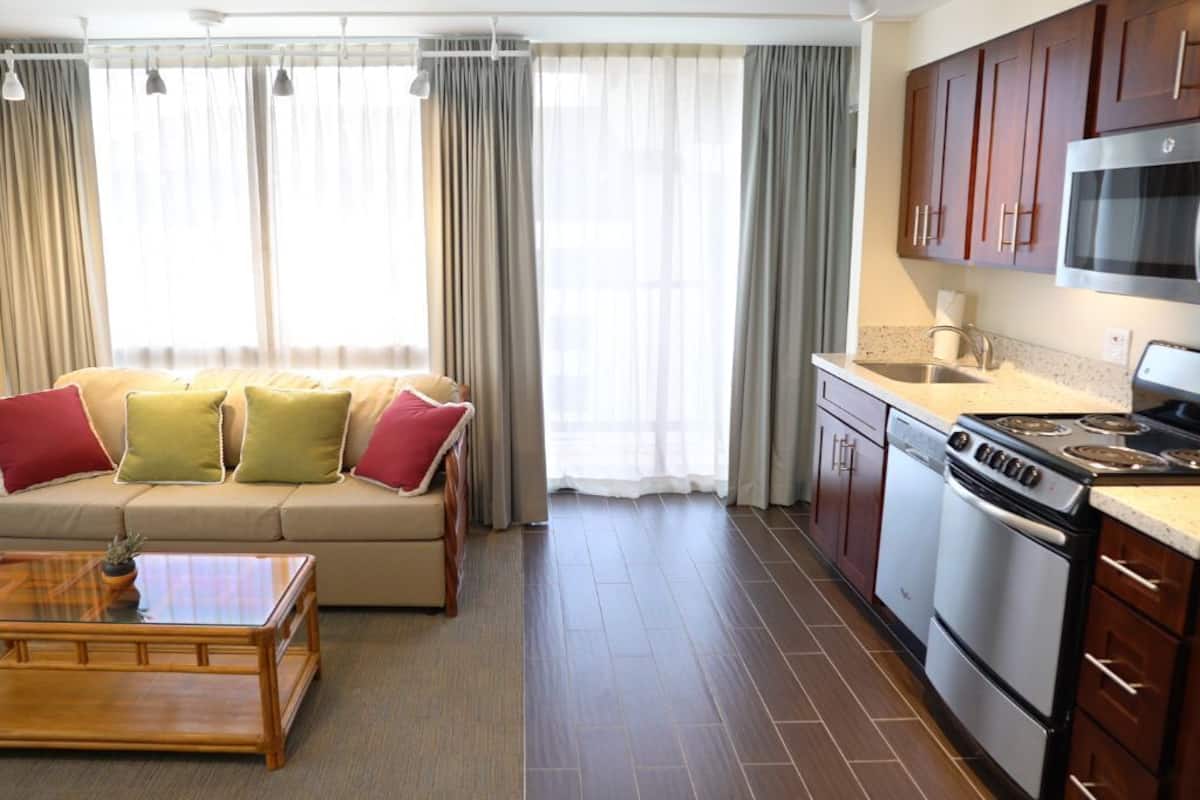 In-room safe, individually furnished, blackout curtains